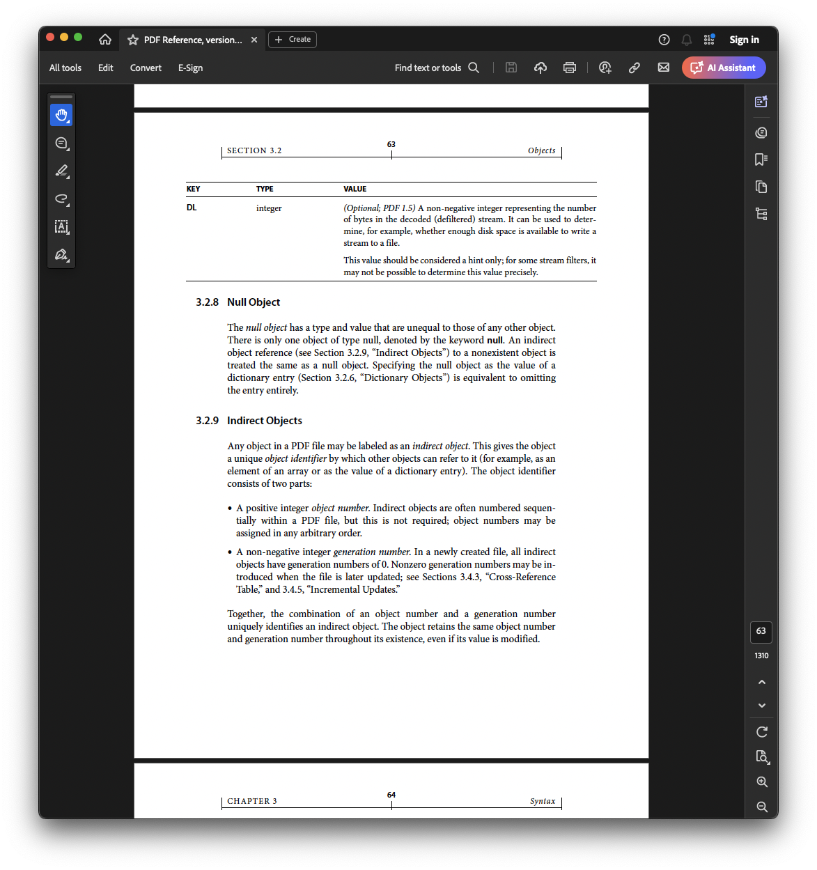 Adobe Acrobat with an open PDF