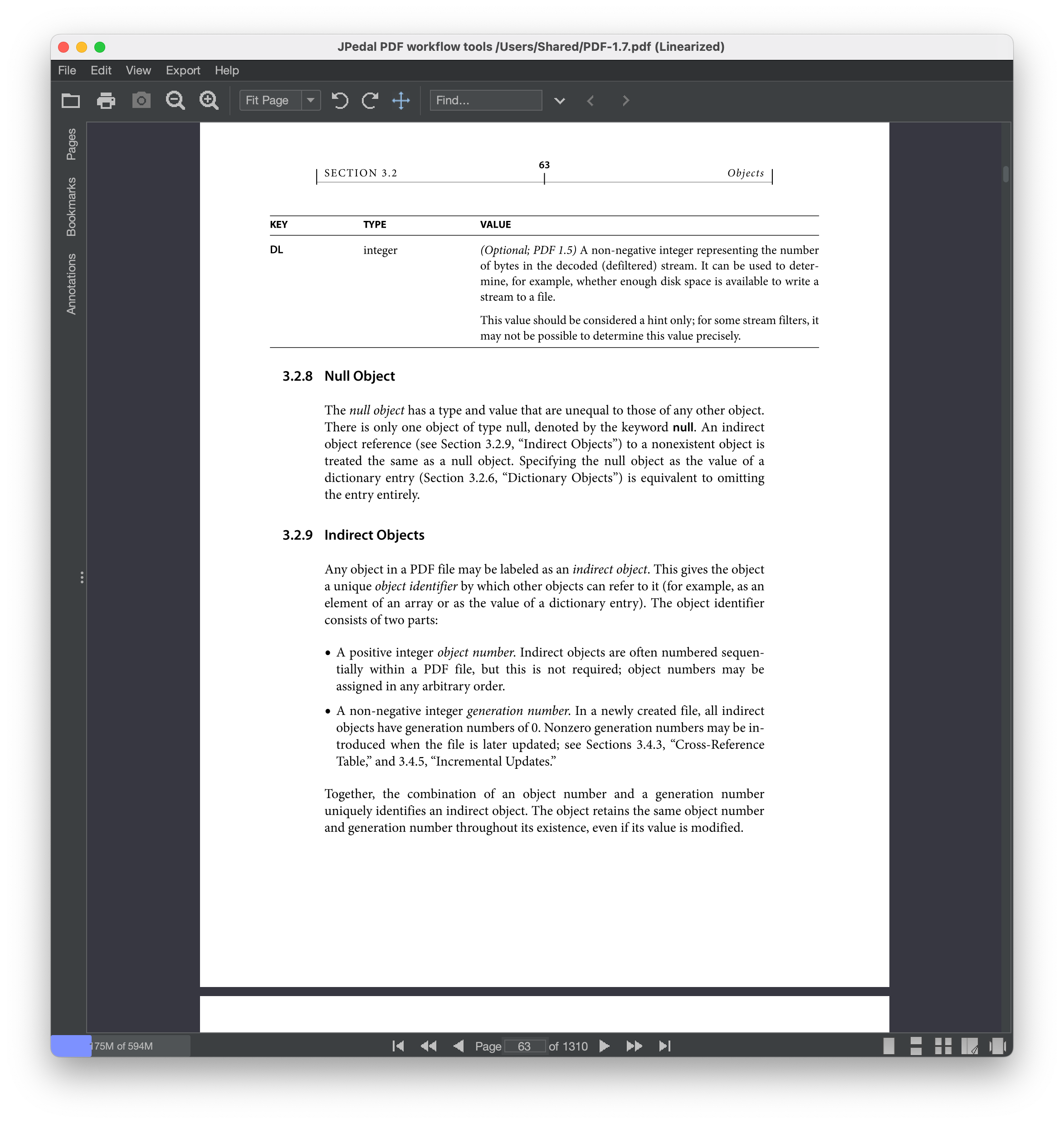 JPedal Viewer with an open PDF